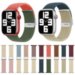 Nylon Braided Stitching Buckle Watch Band, For Apple Watch Series 8&7 41mm, For Apple Watch Series 8&7 45mm