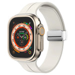 Magnetic Fold Clasp Silicone Watch Band, For Apple Watch Series 8&7 45mm, For Apple Watch Series 8&7 41mm