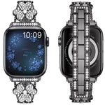 Dreiblättriges Kleeblatt-Diamantarmband, für Apple Watch Series 8 &amp; 7 (45 mm) und Apple Watch Series 8 &amp; 7 (41 mm)