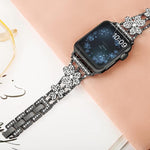 Dreiblättriges Kleeblatt-Diamantarmband, für Apple Watch Series 8 &amp; 7 (45 mm) und Apple Watch Series 8 &amp; 7 (41 mm)