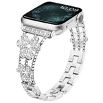 Dreiblättriges Kleeblatt-Diamantarmband, für Apple Watch Series 8 &amp; 7 (45 mm) und Apple Watch Series 8 &amp; 7 (41 mm)
