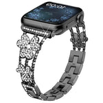 Dreiblättriges Kleeblatt-Diamantarmband, für Apple Watch Series 8 &amp; 7 (45 mm) und Apple Watch Series 8 &amp; 7 (41 mm)