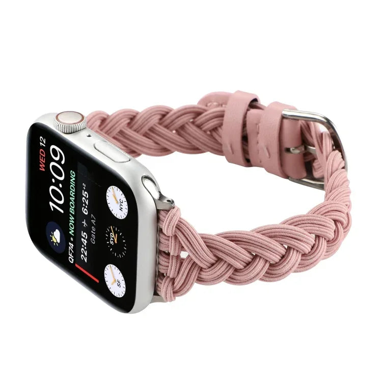 Single Elastic Nylon Braid Watch Band, For Apple Watch Series 8&7 45mm, For Apple Watch Series 8&7 41mm