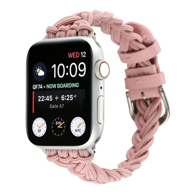 Einzelnes elastisches Nylon-Geflechtarmband, für Apple Watch Series 8 &amp; 7 (45 mm) und Apple Watch Series 8 &amp; 7 (41 mm)