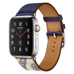 Uhrenarmband aus Leder mit Siebdruckmuster, für Apple Watch Series 7 41mm / 6 & SE & 5 & 4 40mm / 3 & 2 & 1 38mm, für Apple Watch Series 8&7 41mm / SE 2&6&SE&5&4 40mm / 3&2&1 38mm