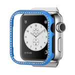 Schutzhülle aus Aluminiumlegierung mit Diamanten, passend für Apple Watch Series 9/8/7 (45 mm), Apple Watch Series SE 2025, SE 2, SE 6, SE 5 und SE 4 (44 mm), Apple Watch Series 3, SE 2 und SE 1 (42 mm), Apple Watch Series 9/8/7 (41 mm)...