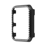 Schutzhülle aus Aluminiumlegierung mit Diamanten, passend für Apple Watch Series 9/8/7 (45 mm), Apple Watch Series SE 2025, SE 2, SE 6, SE 5 und SE 4 (44 mm), Apple Watch Series 3, SE 2 und SE 1 (42 mm), Apple Watch Series 9/8/7 (41 mm)...