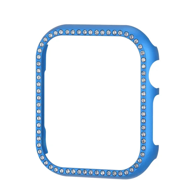 Schutzhülle aus Aluminiumlegierung mit Diamanten, passend für Apple Watch Series 9/8/7 (45 mm), Apple Watch Series SE 2025, SE 2, SE 6, SE 5 und SE 4 (44 mm), Apple Watch Series 3, SE 2 und SE 1 (42 mm), Apple Watch Series 9/8/7 (41 mm)...