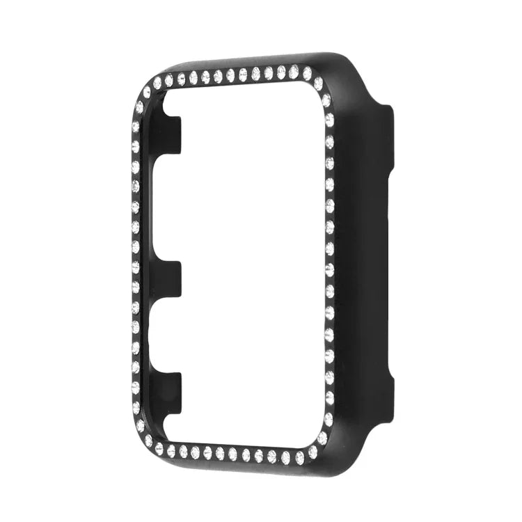 Schutzhülle aus Aluminiumlegierung mit Diamanten, passend für Apple Watch Series 9/8/7 (45 mm), Apple Watch Series SE 2025, SE 2, SE 6, SE 5 und SE 4 (44 mm), Apple Watch Series 3, SE 2 und SE 1 (42 mm), Apple Watch Series 9/8/7 (41 mm)...