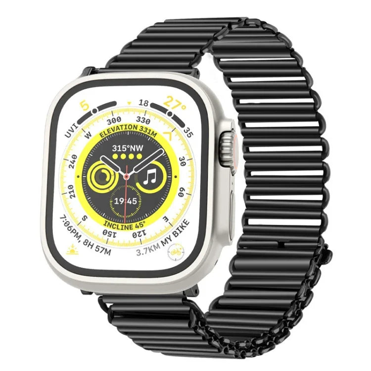 Uhrenarmband aus Edelstahl mit Kettenschnalle, für Apple Watch Ultra 49 mm / Series 8&7 45 mm / SE 2&6&SE&5&4 44 mm / 3&2&1 42 mm, für Apple Watch Series 8&7 41 mm / SE 2&6&SE&5&4 40 mm / 3&2&1 38 mm