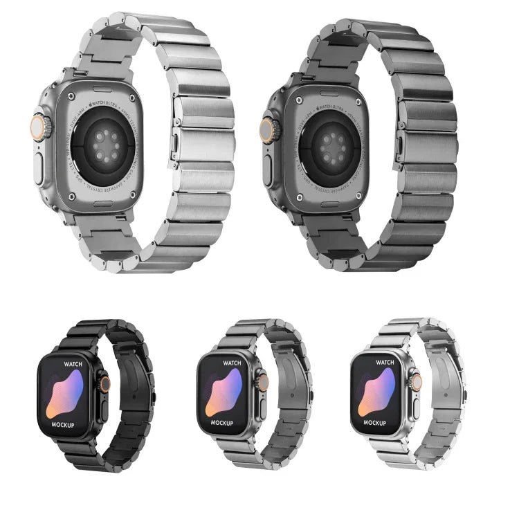 Flaches Schnallen-Armband aus Titanlegierung, für Apple Watch Ultra 49mm / Series 8&7 45mm / SE 2&6&SE&5&4 44mm / 3&2&1 42mm, für Apple Watch Series 8&7 41mm / SE 2&6&SE&5&4 40mm / 3&2&1 38mm