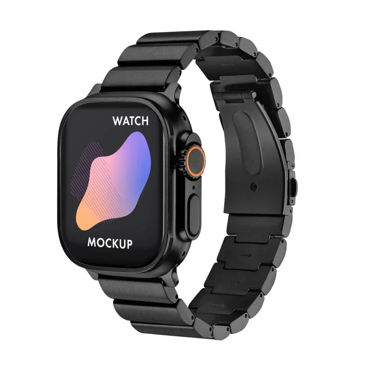 Flaches Schnallen-Armband aus Titanlegierung, für Apple Watch Ultra 49mm / Series 8&7 45mm / SE 2&6&SE&5&4 44mm / 3&2&1 42mm, für Apple Watch Series 8&7 41mm / SE 2&6&SE&5&4 40mm / 3&2&1 38mm