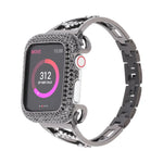 Zirkon-Metallarmband in Kupferoptik, passend für Apple Watch Ultra 49 mm / Series 8 &amp; 7 45 mm / SE 2 &amp; 6 &amp; SE &amp; 5 &amp; 4 44 mm / 3 &amp; 2 &amp; 1 42 mm und 41 mm / SE 2 &amp; 6 &amp; SE &amp; 5 &amp; 4 40 mm / 3 &amp; 2 &amp; 1 38 mm