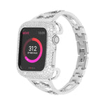Zirkon-Metallarmband in Kupferoptik, passend für Apple Watch Ultra 49 mm / Series 8 &amp; 7 45 mm / SE 2 &amp; 6 &amp; SE &amp; 5 &amp; 4 44 mm / 3 &amp; 2 &amp; 1 42 mm und 41 mm / SE 2 &amp; 6 &amp; SE &amp; 5 &amp; 4 40 mm / 3 &amp; 2 &amp; 1 38 mm