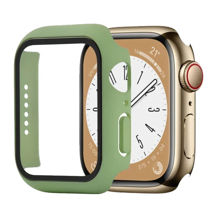 Shockproof PC+Tempered Glass Watch Protective Case, For Apple Watch Series 9 / 8 / 7 41mm, For Apple Watch Series 9 / 8 / 7 45mm
