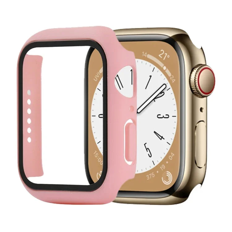 Shockproof PC+Tempered Glass Watch Protective Case, For Apple Watch Series 9 / 8 / 7 41mm, For Apple Watch Series 9 / 8 / 7 45mm