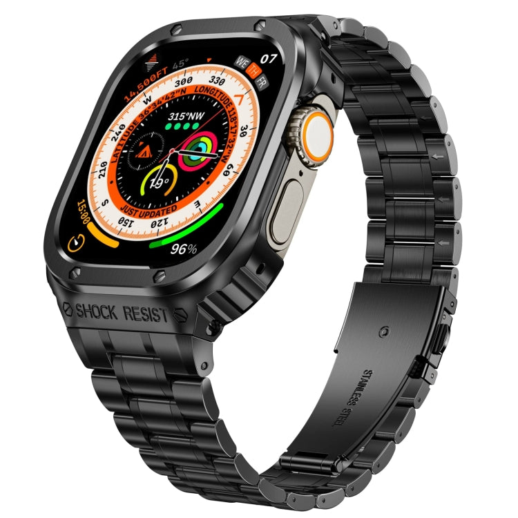 Integrierte Schutzhülle aus Metall für Apple Watch Series SE 2025 &amp; 6 &amp; SE &amp; 5 &amp; 4 (44 mm), Apple Watch Ultra 3 / 2 / 1 (49 mm) und Apple Watch Series 9 / 8 / 7 (45 mm).