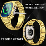 Integrierte Schutzhülle aus Metall für Apple Watch Series SE 2025 &amp; 6 &amp; SE &amp; 5 &amp; 4 (44 mm), Apple Watch Ultra 3 / 2 / 1 (49 mm) und Apple Watch Series 9 / 8 / 7 (45 mm).