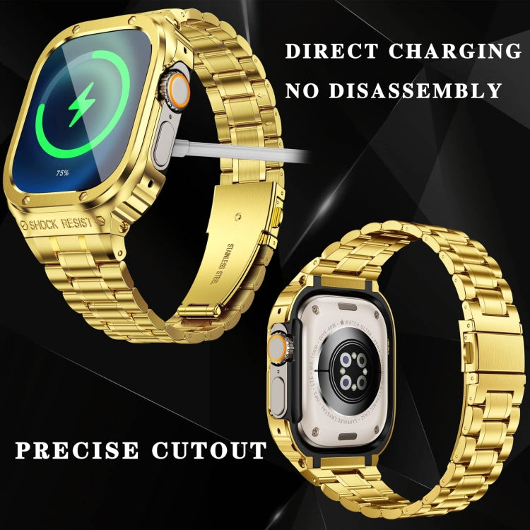 Integrierte Schutzhülle aus Metall für Apple Watch Series SE 2025 &amp; 6 &amp; SE &amp; 5 &amp; 4 (44 mm), Apple Watch Ultra 3 / 2 / 1 (49 mm) und Apple Watch Series 9 / 8 / 7 (45 mm).