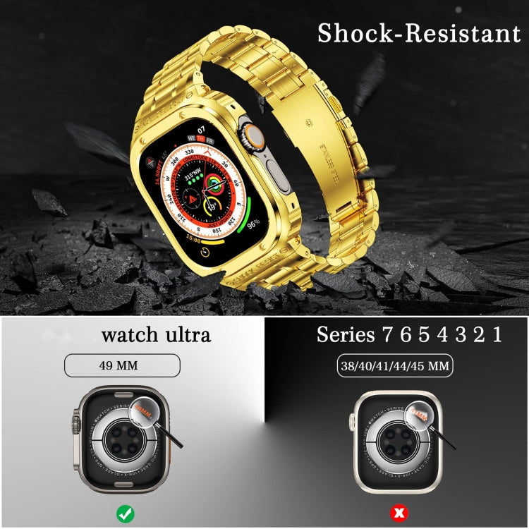 Integrierte Schutzhülle aus Metall für Apple Watch Series SE 2025 &amp; 6 &amp; SE &amp; 5 &amp; 4 (44 mm), Apple Watch Ultra 3 / 2 / 1 (49 mm) und Apple Watch Series 9 / 8 / 7 (45 mm).