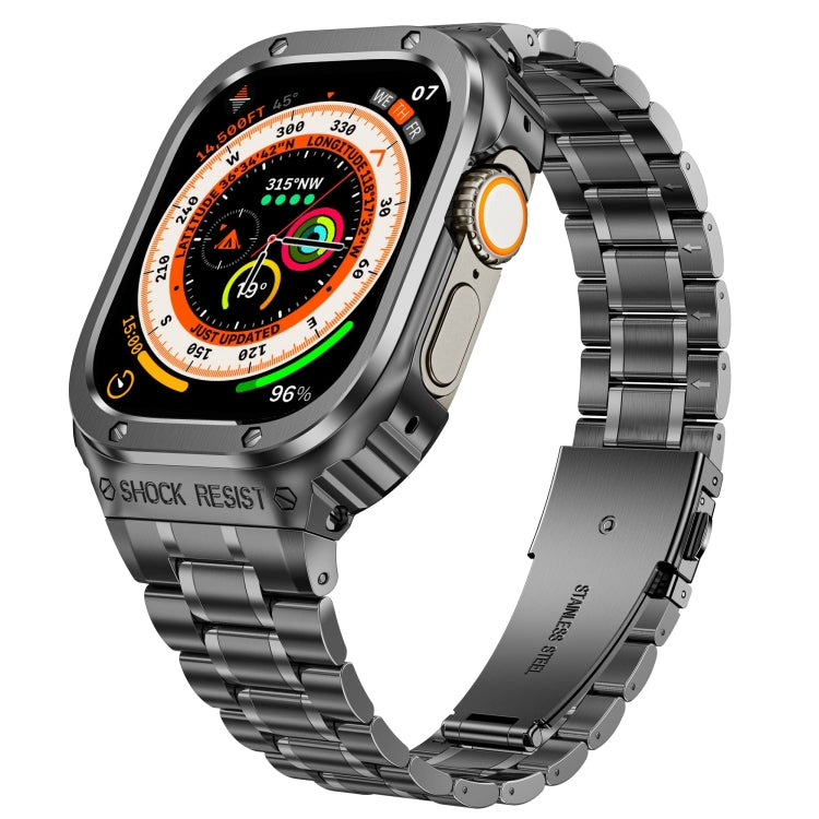 Integrierte Schutzhülle aus Metall für Apple Watch Series SE 2025 &amp; 6 &amp; SE &amp; 5 &amp; 4 (44 mm), Apple Watch Ultra 3 / 2 / 1 (49 mm) und Apple Watch Series 9 / 8 / 7 (45 mm).