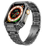 Integrierte Schutzhülle aus Metall für Apple Watch Series SE 2025 &amp; 6 &amp; SE &amp; 5 &amp; 4 (44 mm), Apple Watch Ultra 3 / 2 / 1 (49 mm) und Apple Watch Series 9 / 8 / 7 (45 mm).