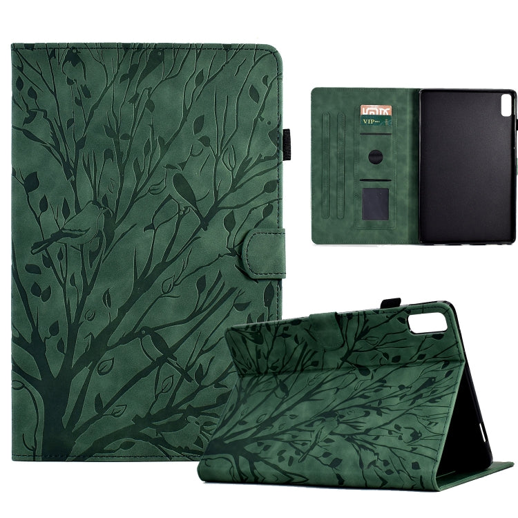 Fortune Tree Pressure Flower PU Tablet Case with Wake-up / Sleep Function, For Lenovo Tab M9, For Lenovo Tab M10 Gen 3, For Lenovo M10 Plus, For Lenovo Tab M10 Plus 3rd Gen, For Lenovo Tab P11 Gen 2, For Lenovo Tab P11 J606F, For Lenovo Tab P11 Pro Gen...