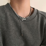 Damen Alphabet Vielseitige Titanstahl Halskette Drehkette, XL2001, XL1951, XL1400, XL1437, XL2010, XL1505, XL1839, XL1864, XL1502, XL1570, XL1170, XL1459, XL1788, XL1780, XL1946, XL1089, XL1958, XL1983, XL1941, XL1944, XL1090, XL1114, XL1791, XL179...