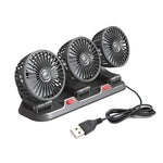 F4310 360-Degree Rotating Adjustable Car Three-Head Fan, F4310 24V Cigarette Lighter, F4310 USB Universal, F4310 12V Cigarette Lighter