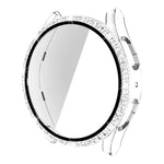 Einreihiges Diamant-Gehäuse aus Polycarbonat und gehärtetem Glas, für Samsung Galaxy Watch5 44 mm