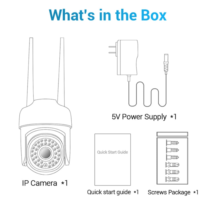 ESCAM PVR007 3MP Smart HD WiFi-Kamera mit Unterstützung für Vollfarb-Nachtsicht, Bewegungserkennung, akustischen Alarm und TF-Karte, PVR007