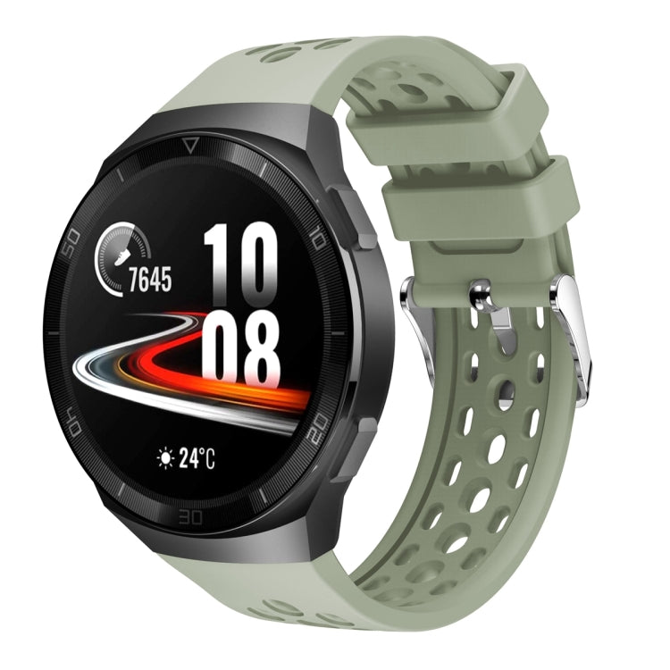 Solid Color Round Hole Silicone Watch Band, For Huawei Watch GT 2e