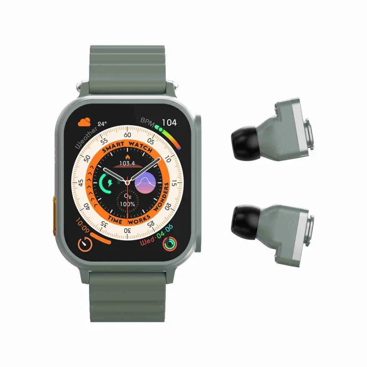 N22 2-in-1 1,96 Zoll HD-Display Sport Bluetooth-Kopfhörer Smartwatch