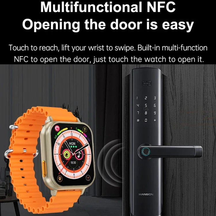 N22 2-in-1 1,96 Zoll HD-Display Sport Bluetooth-Kopfhörer Smartwatch