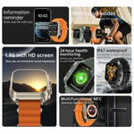 N22 2-in-1 1,96 Zoll HD-Display Sport Bluetooth-Kopfhörer Smartwatch
