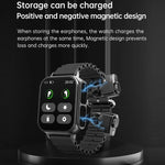 N22 2-in-1 1,96 Zoll HD-Display Sport Bluetooth-Kopfhörer Smartwatch