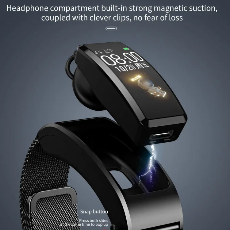 B7 Bluetooth-Ohrhörer mit Smart-Armband, unterstützt Schlafüberwachung / Blutsauerstoffmessung / Herzfrequenzmessung