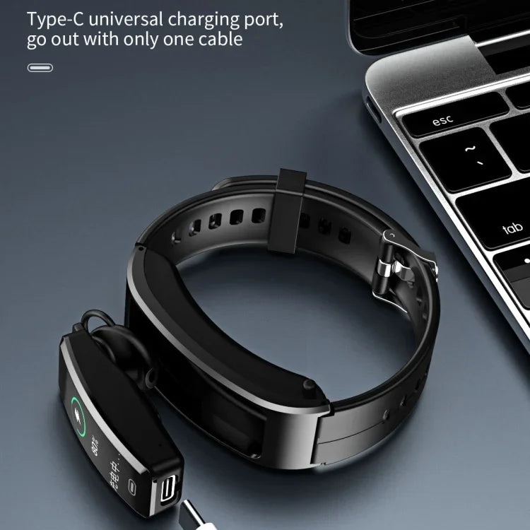 B7 Bluetooth-Ohrhörer mit Smart-Armband, unterstützt Schlafüberwachung / Blutsauerstoffmessung / Herzfrequenzmessung
