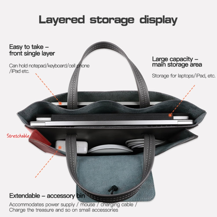 Universelle Elastische Fadenknopf Tragbare Laptop-Innentasche, 13-14 Zoll, 15-16 Zoll