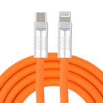 Mech Series 120W USB-C / Typ-C auf 8 Pin Metallstecker Silikon Schnelllade-Datenkabel, Länge: 1,2m, 8 Pin, 1,2m Typ-C auf 8 Pin