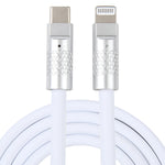 Mech Series 120W USB-C / Typ-C auf 8 Pin Metallstecker Silikon Schnelllade-Datenkabel, Länge: 1,2m, 8 Pin, 1,2m Typ-C auf 8 Pin