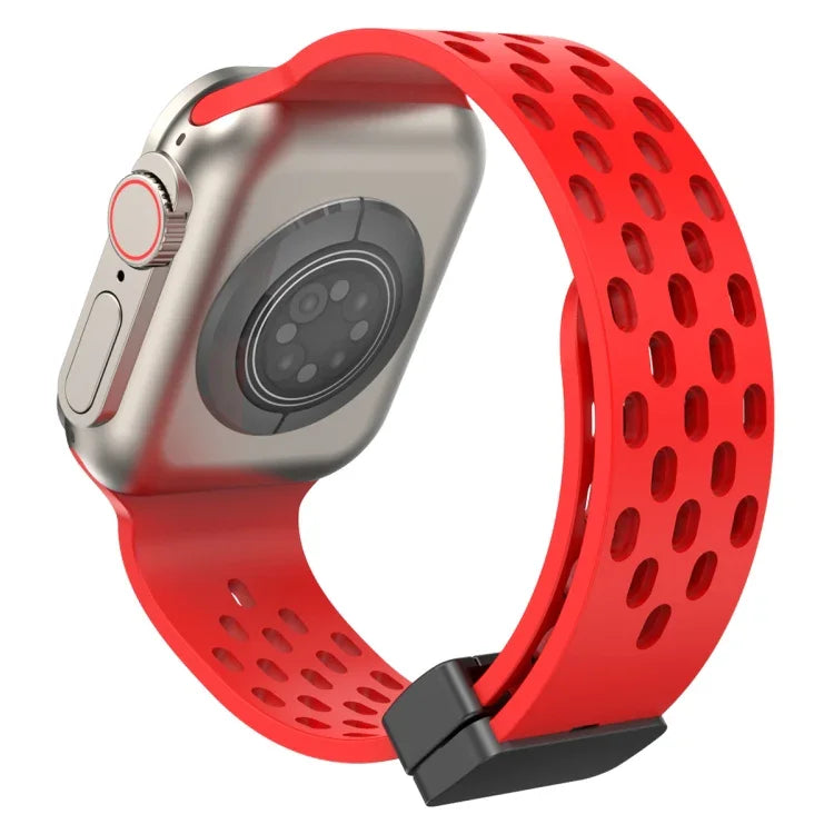 Silikonarmband mit Magnetverschluss, für Apple Watch Series 8 &amp; 7 (41 mm) und Apple Watch Series 8 &amp; 7 (45 mm)