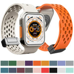 Silikonarmband mit Magnetverschluss, für Apple Watch Series 8 &amp; 7 (41 mm) und Apple Watch Series 8 &amp; 7 (45 mm)