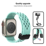 Silikonarmband mit Magnetverschluss, für Apple Watch Series 8 &amp; 7 (41 mm) und Apple Watch Series 8 &amp; 7 (45 mm)