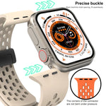 Silikonarmband mit Magnetverschluss, für Apple Watch Series 8 &amp; 7 (41 mm) und Apple Watch Series 8 &amp; 7 (45 mm)