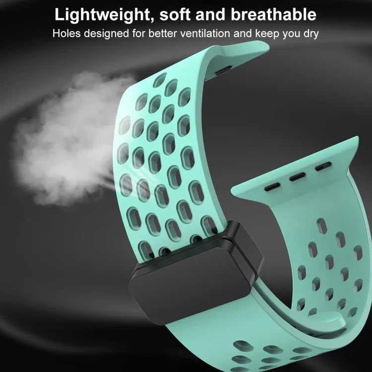 Silikonarmband mit Magnetverschluss, für Apple Watch Series 8 &amp; 7 (41 mm) und Apple Watch Series 8 &amp; 7 (45 mm)