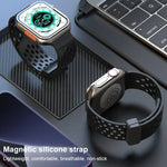 Silikonarmband mit Magnetverschluss, für Apple Watch Series 8 &amp; 7 (41 mm) und Apple Watch Series 8 &amp; 7 (45 mm)