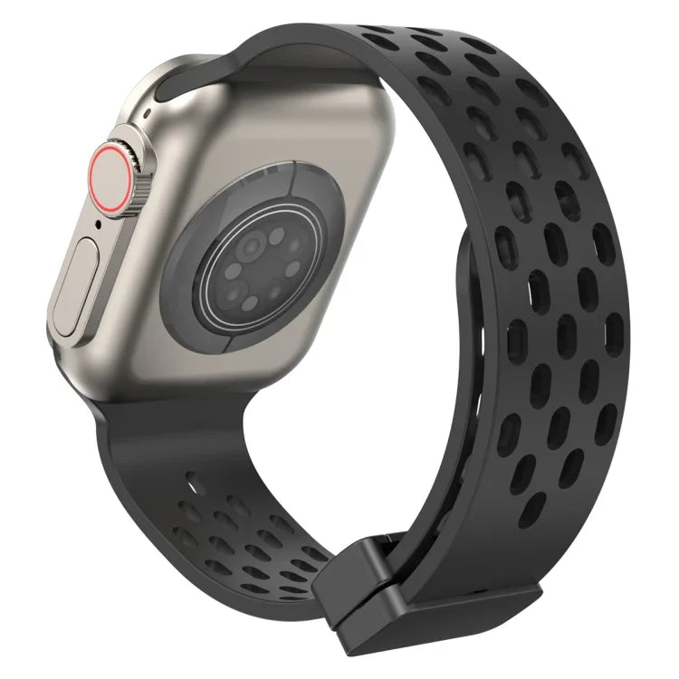 Silikonarmband mit Magnetverschluss, für Apple Watch Series 8 &amp; 7 (41 mm) und Apple Watch Series 8 &amp; 7 (45 mm)