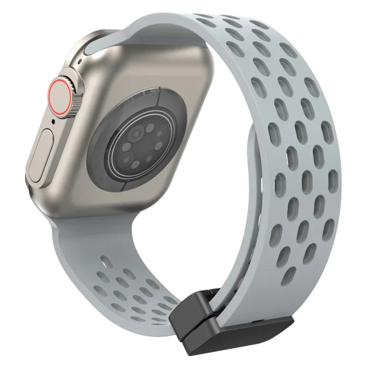 Silikonarmband mit Magnetverschluss, für Apple Watch Series 8 &amp; 7 (41 mm) und Apple Watch Series 8 &amp; 7 (45 mm)