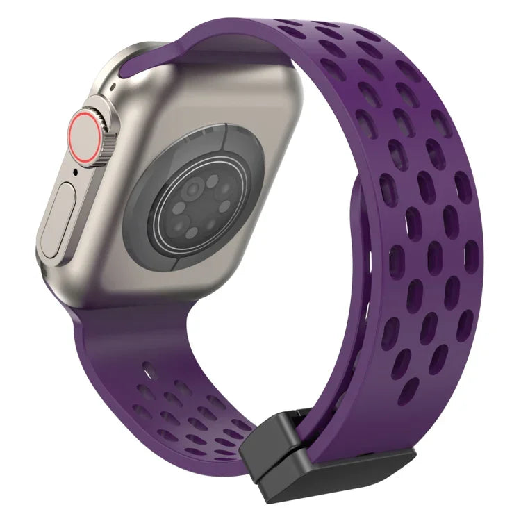 Silikonarmband mit Magnetverschluss, für Apple Watch Series 8 &amp; 7 (41 mm) und Apple Watch Series 8 &amp; 7 (45 mm)
